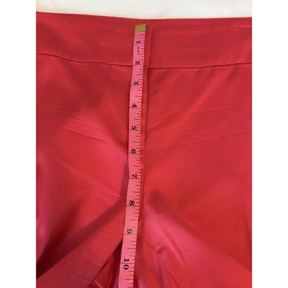 Ann Taylor Size 8 Fuchsia Pink Satin Ankle Pants Festive Colorful Smart Spring - Picture 6 of 10